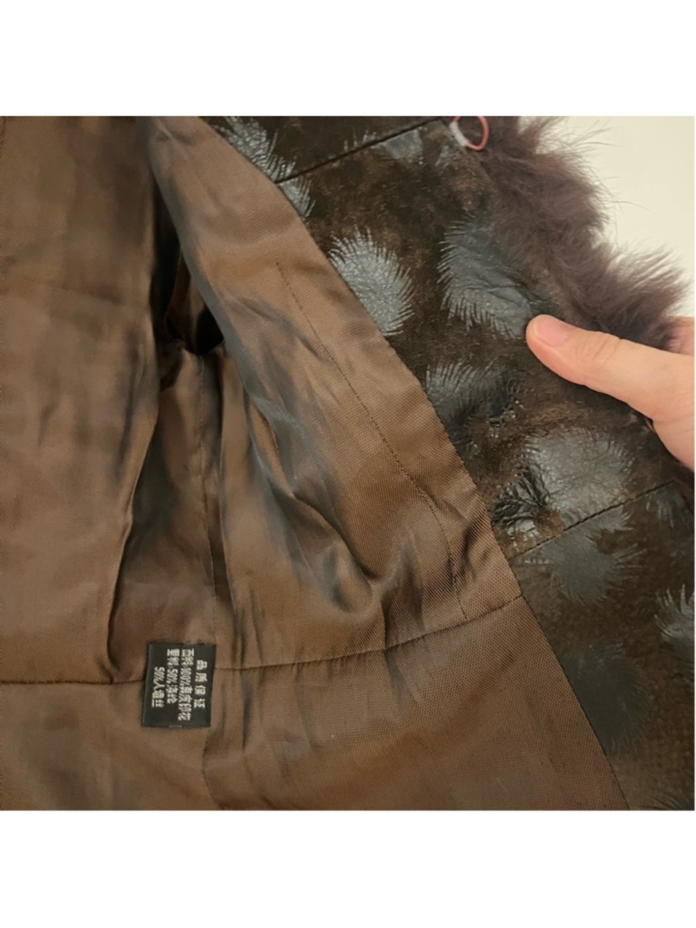 Vintage Brown Real Fur Leather Jacket/Blazer Penny Lane Coat S - Picture 5 of 8
